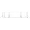 vidaXL Perrera de exterior acero galvanizado plateado 8x4x2 m