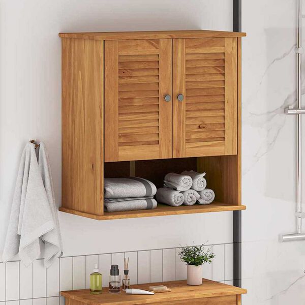 vidaXL Mueble de Cuarto de Ba&ntilde;o con estante VIGO Marr&oacute;n y Marr&oacute;n Miel