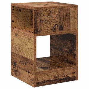 vidaXL Mesa Auxiliar Madera vieja 30,5 x 30 x 45 cm