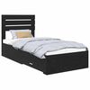 vidaXL Estructura de cama con caj&oacute;n Roble Negro 100 x 200 cm
