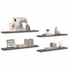 vidaXL Estante flotante de pared 4 uds MDF gris brillo 120x23,5x3,8 cm