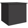 vidaXL Caja de Almacenamiento Exterior Negro 55 x 50,5 x 50 cm Acero