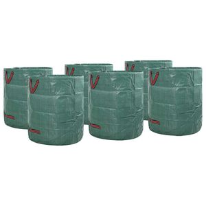 vidaXL Bolsas de Desechos de Jard&iacute;n 12 uds. 120 l Verde Polipropileno