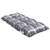 vidaXL Cojines para silla respaldo bajo 2 uds tela Oxford cuadros gris