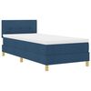 vidaXL Cama tipo Box Spring con colch&oacute;n Azul 90 x 200 cm tela