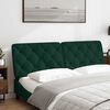 vidaXL Cabecero de cama acolchado terciopelo verde oscuro 160 cm