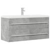 vidaXL Armario para lavabo contrachapada gris hormig&oacute;n 100x38,5x48 cm