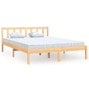 vidaXL Estructura de cama sin colch&oacute;n madera maciza 160x200 cm