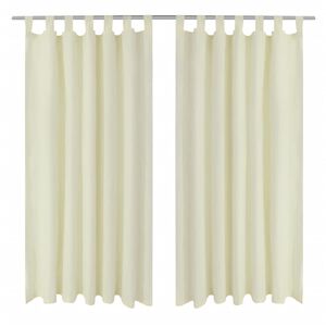 2 cortinas micro-satinadas con trabillas 140 x 245 cm