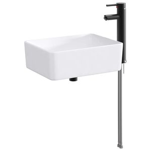 vidaXL Lavabo de ba&ntilde;o Negro Mate 40,5 x 30,5 x 13 cm Metal