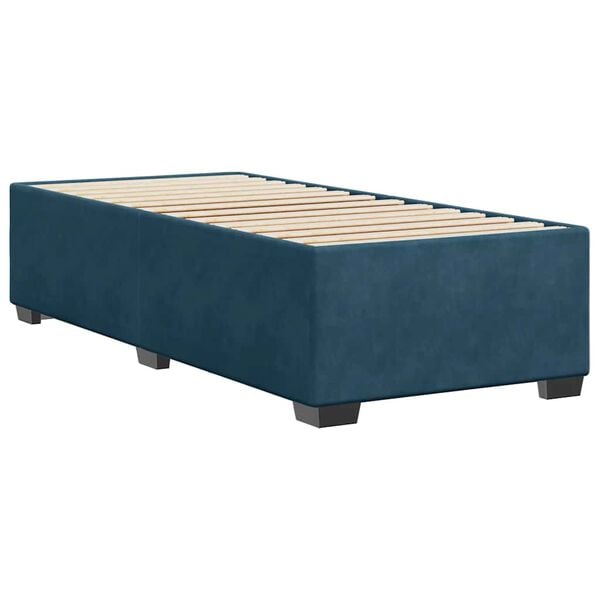 vidaXL Estructura de cama de terciopelo azul 90x190 cm