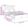 vidaXL Cama con almacenamiento con cabecera Roble Sonoma 120 x 200 cm