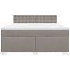 vidaXL Cama box spring con colch&oacute;n tela gris taupe 180x200 cm