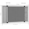 vidaXL Mosquitera extensible para ventanas blanco (75-143)x50 cm