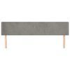 vidaXL Cabecero de terciopelo gris claro 163x16x78/88 cm