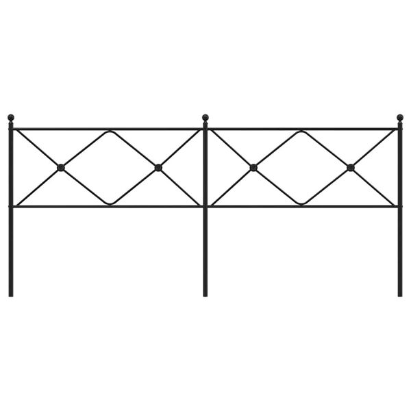 vidaXL Cabecero de repuesto de metal negro 200 cm