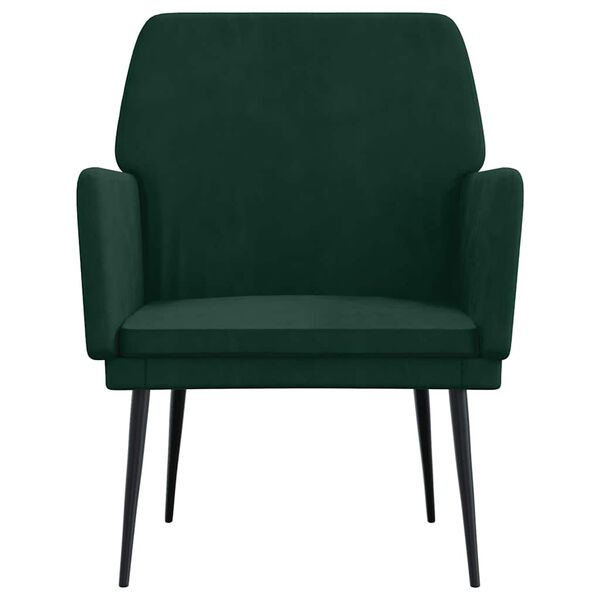 vidaXL Sill&oacute;n de terciopelo verde oscuro 62x79x79 cm