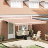 vidaXL Toldo Rayado Manual Multicolor 4,5 x 3,5 m Poliester y metal