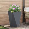 vidaXL Jardinera 2 pcs Antracita 50 x 50 x 75 cm Acero