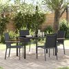 vidaXL Conjunto de Comedor de Jard&iacute;n 5 pcs Negro