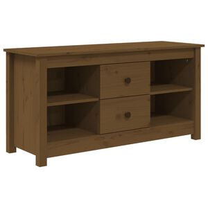 vidaXL Mueble de TV madera maciza de pino marr&oacute;n miel 103x36,5x52 cm