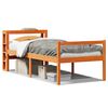 vidaXL Estructura cama con cabecero madera pino marr&oacute;n cera 75x190 cm
