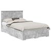 vidaXL Estructura de cama con caj&oacute;n Gris Concreto 120 x 190 cm