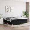 vidaXL Cama box spring con colchón tela negro 160x200 cm