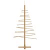 vidaXL Árbol de Navidad de madera con soporte Marrón 150 cm Bambú