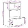 vidaXL Mesa de Noche con caj&oacute;n 40 x 30 x 467 cm Madera contrachapada