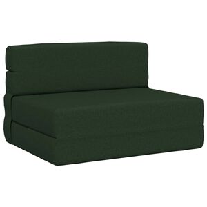 vidaXL Sof&aacute; Cama Plegable Verde oscuro 70 x 80 x 60 cm Tela