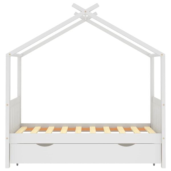 vidaXL Estructura cama ni&ntilde;os con caj&oacute;n madera pino blanco 80x160 cm