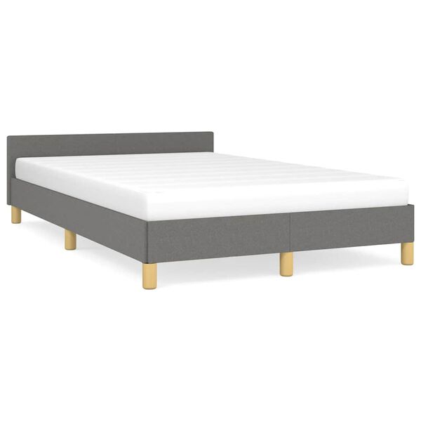 vidaXL Estructura de cama sin colchón tela gris oscuro 120x200 cm