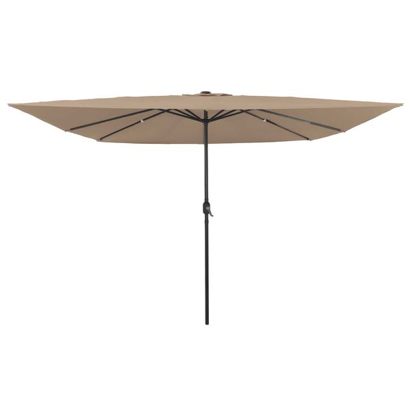 vidaXL Parasol de jardín Topo y Negro 295 x 295 x 245 cm
