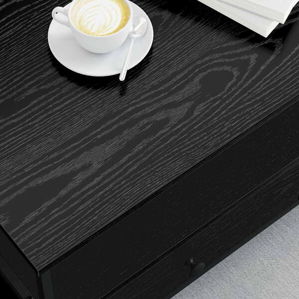 vidaXL Mesa de Caf&eacute; Roble negro 100 x 51 x 45 cm Madera contrachapada