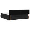 vidaXL Cama con almacenamiento y LED con LED Negro 200 x 200 cm tela
