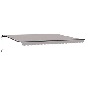 vidaXL Toldo retr&aacute;ctil Gris Claro 450 x 350 cm Tela y Aluminio