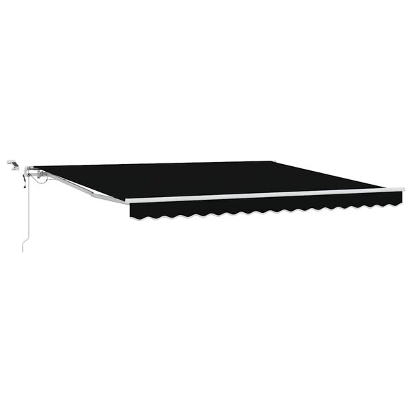 vidaXL Toldo Retr&aacute;ctil Negro 400 x 300 cm Poli&eacute;ster y metal