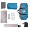 vidaXL Tienda de campaña familiar túnel 6 personas impermeable azul