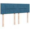 vidaXL Cama box spring con colch&oacute;n terciopelo azul 140x190 cm
