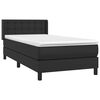 vidaXL Cama box spring con colchón cuero sintético negro 90x190 cm