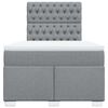vidaXL Cama box spring con colch&oacute;n tela gris claro 120x190 cm
