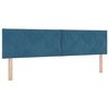 vidaXL Cama Box Spring LED con LED Azul Oscuro 180 x 200 cm Terciopelo