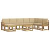 vidaXL Conjunto de sof&aacute;s de exterior 9 uds. y Beige