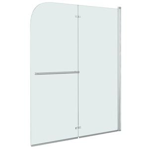 vidaXL Mampara de ducha plegable 2 paneles ESG 95x140 cm