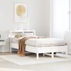 vidaXL Estructura de cama sin colch&oacute;n madera maciza blanca 120x190 cm