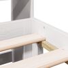 vidaXL Cama con estantería sin colchón madera maciza blanca 140x200 cm