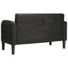 vidaXL Sof&aacute; Loveseat de cuero sint&eacute;tica color negro de 110 cm