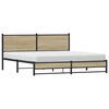 vidaXL Estructura de cama sin colchón metal roble Sonoma 183x213 cm