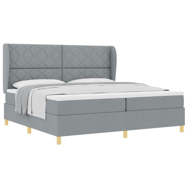 vidaXL Cama con Somier y Colch&oacute;n Gris Oscuro 90x190 cm de Tela tela